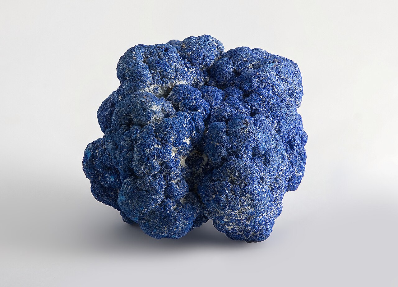 Deep blue azurite crystals