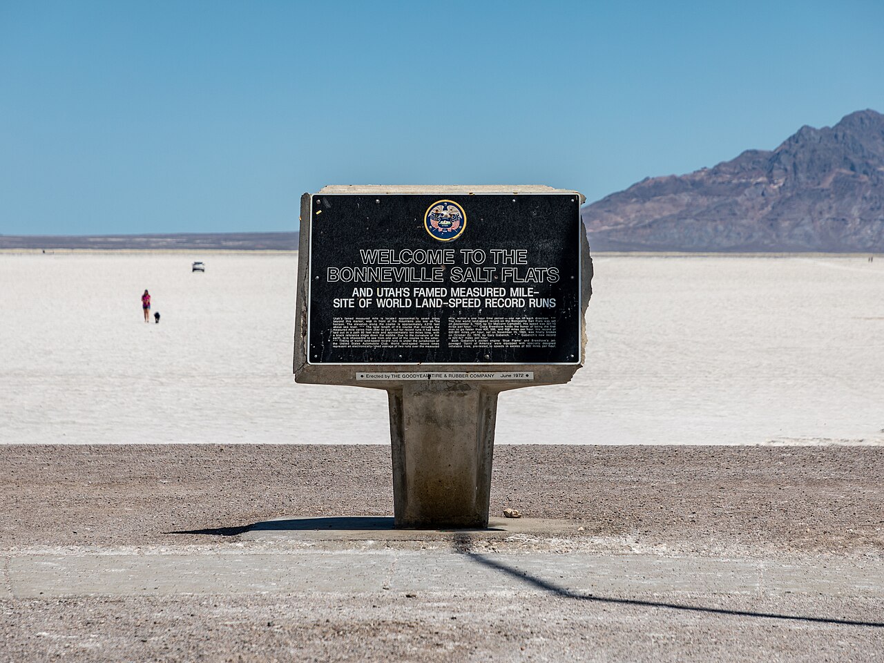 White salt crust of the Bonneville Salt Flats