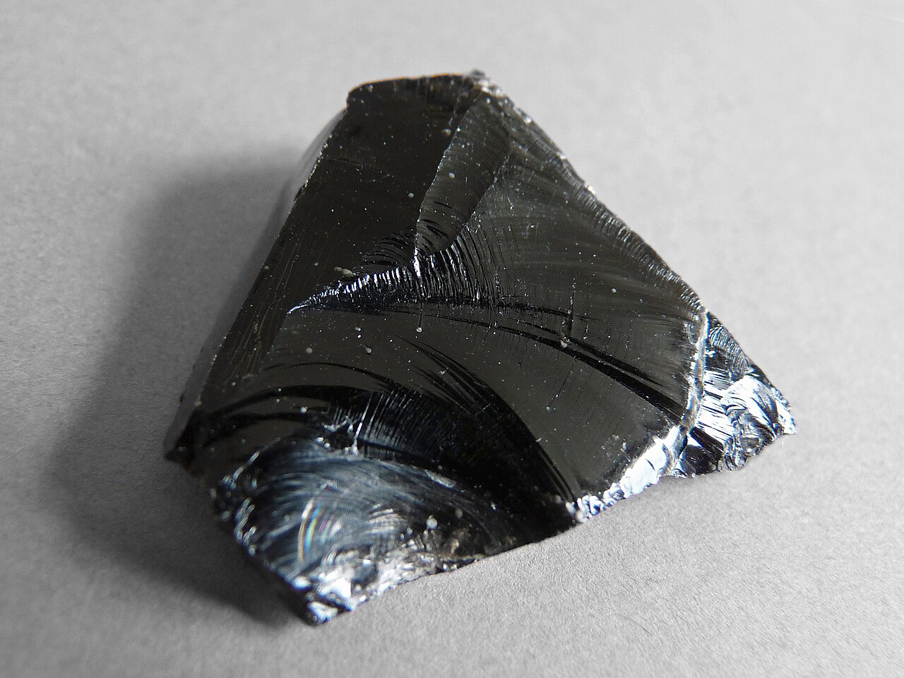 Obsidian volcanic glass